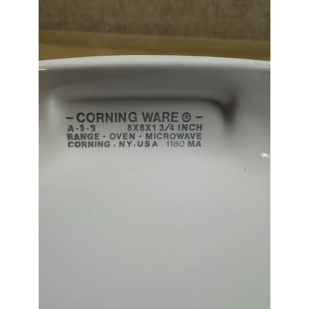 Vintage Corning Ware Blue Cornflower A-8-B 8x8 Casserole Dish w/ Glass Lid (265)